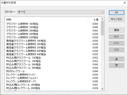 材料設定